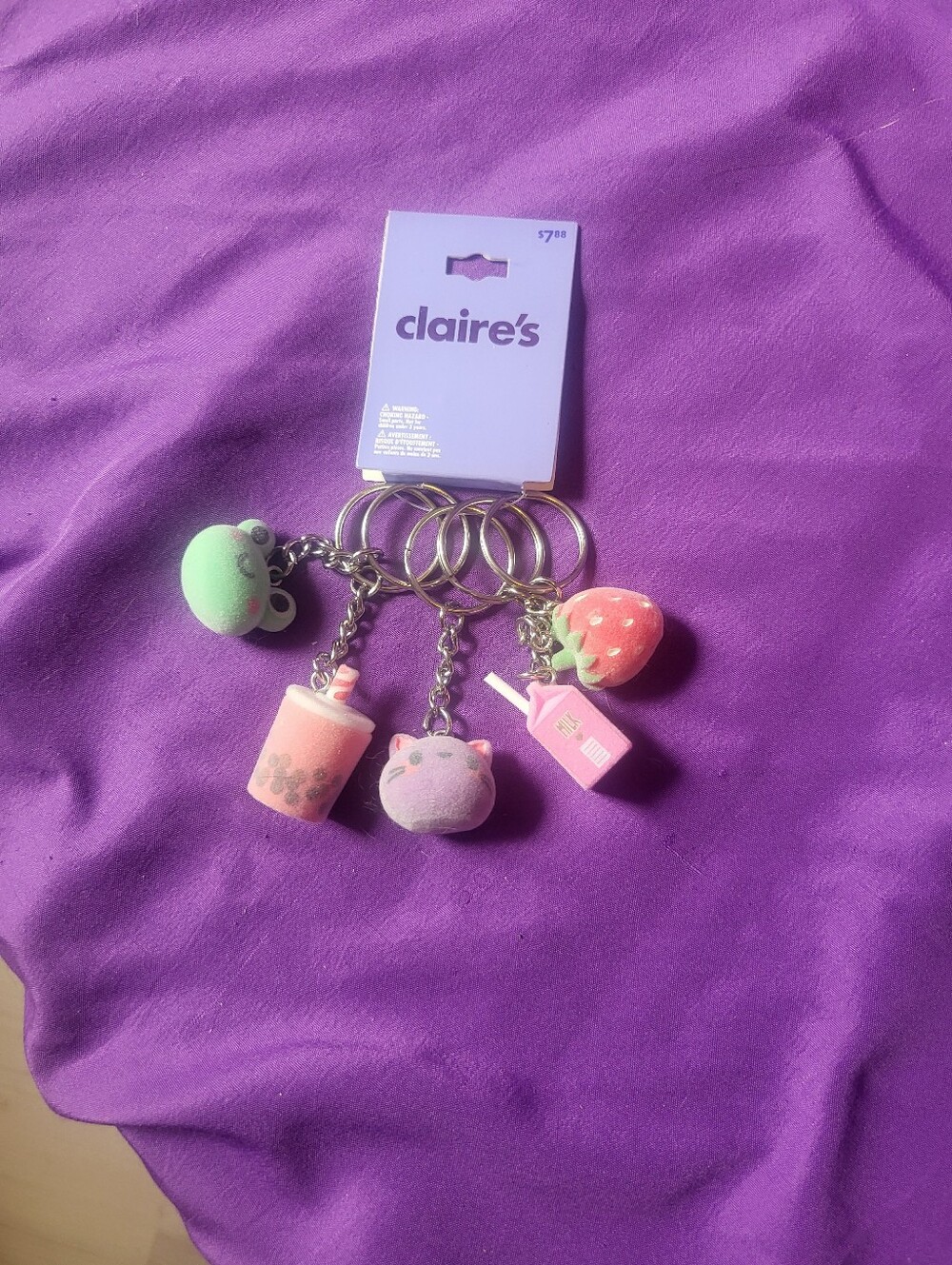 Claire's Pastel Plush Keychain Set - 5pc